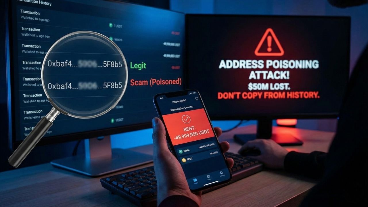 SECUNDA DE NEATENȚIE CARE A COSTAT 50 DE MILIOANE DE DOLARI. Cum funcționează "Address Poisoning" și de ce ești următoarea țintă