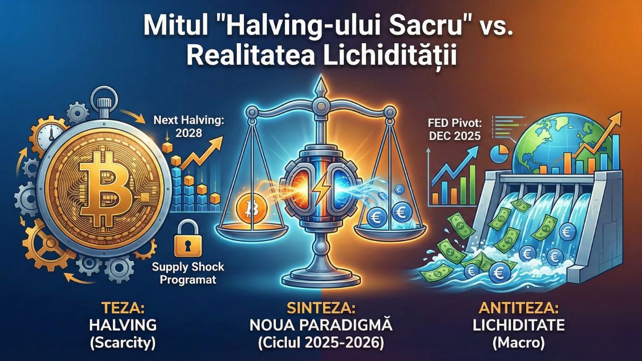 Mitul "Halving-ului Sacru" vs. Realitatea Lichidității: Ce dictează cu adevărat prețul Bitcoin în 2025?